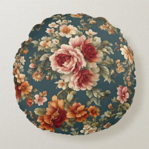Exquisite romantische Rose und wunderschöne Blume Rundes Kissen