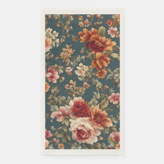 Exquisite romantische Rose und wunderschöne Blume Serviette (Vorderseite)