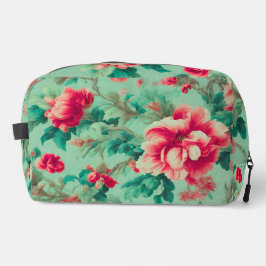 Exquisite Rote Blume und üppige grüne Blätter Waschbeutel