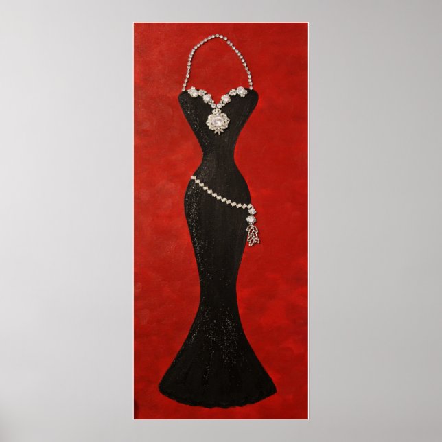 "Exquisite schwarze Farbe" Poster (Vorne)