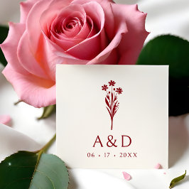Exquisite Stylish Chic Wedding Bunch Initials Gummistempel
