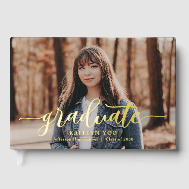 Exquisite Taste Foil Foto Abschluss Gästebuch (Vorderseite)