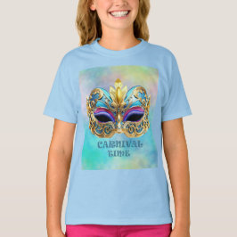Exquisite venezianische Maske auf einem farbigen H T-Shirt