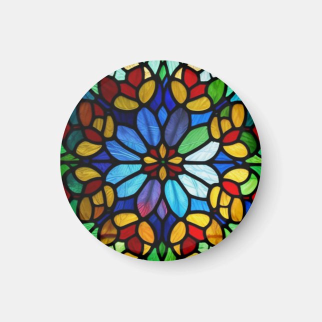 Exquisite verklebte Glas aus der Flora Elegante Magnet (Vorne)