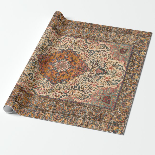 Exquisites Vintages Persisches Rug-Muster Geschenkpapier (Ungerollt)