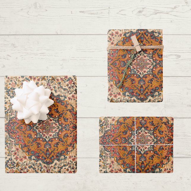 Exquisites Vintages Persisches Rug-Muster Geschenkpapier Set (Von Creator hochgeladen)