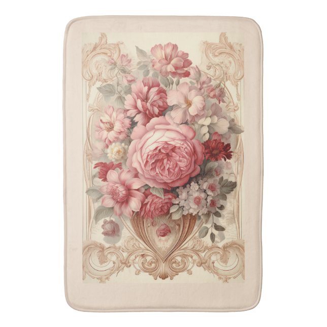 Exquisites Vintages Shabby Chic Badematte (Vorderseite Vertikal)