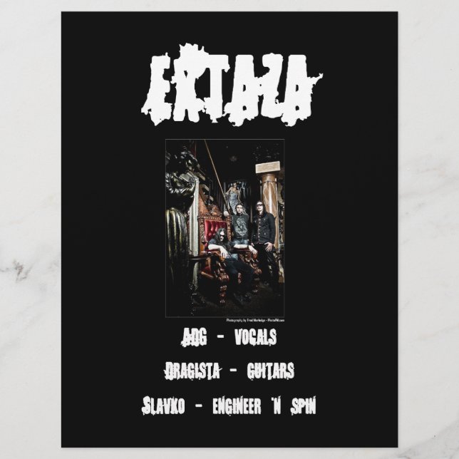 Extaza Band Flyer (Vorne)