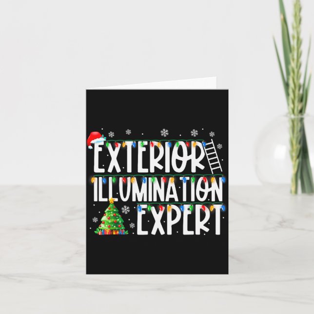 Exterior Illumination Expert Christmas Light Xmas  Karte (Vorderseite)