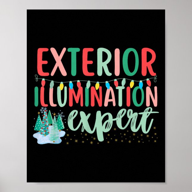 Exterior Illumination Expert Funny Christmas Light Poster (Vorne)