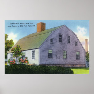 Exterior View of the Old Harlow House Poster