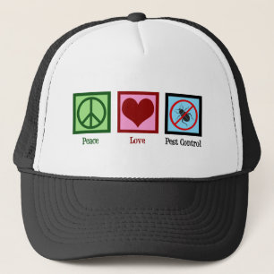 Exterminator Peace Liebe Pest Kontrolle Company Truckerkappe