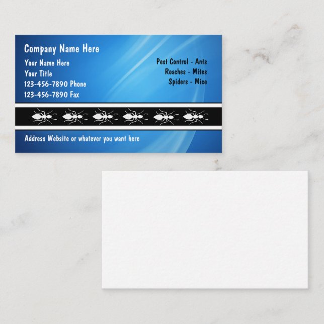 Exterminator-Visitenkarten Visitenkarte (Vorne/Hinten)