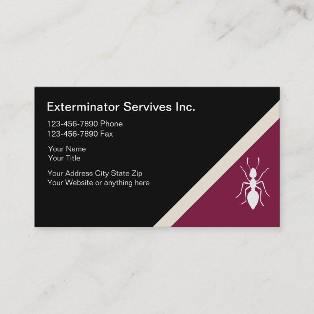 Exterminator-Visitenkarten Visitenkarte (Vorderseite)