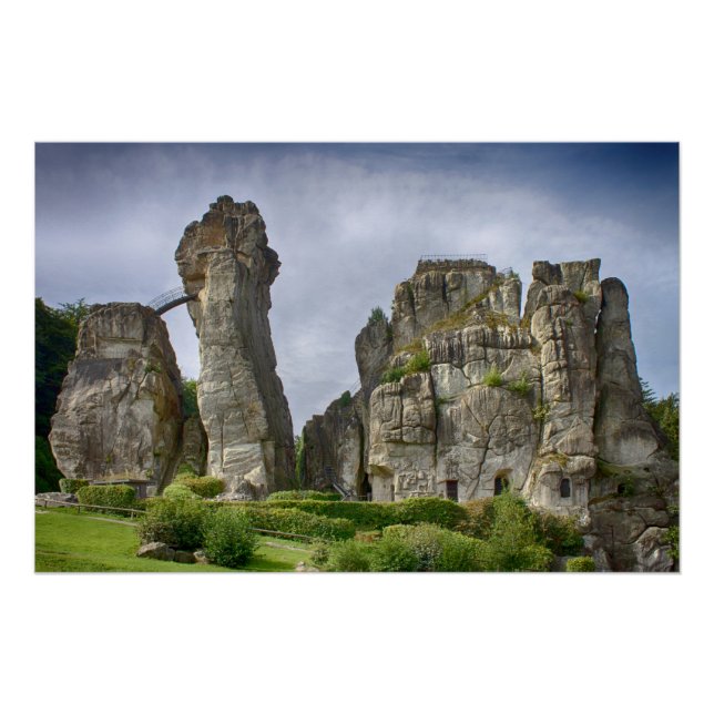 Externsteine Teutoburg Forest Deutschland Poster (Vorderseite)