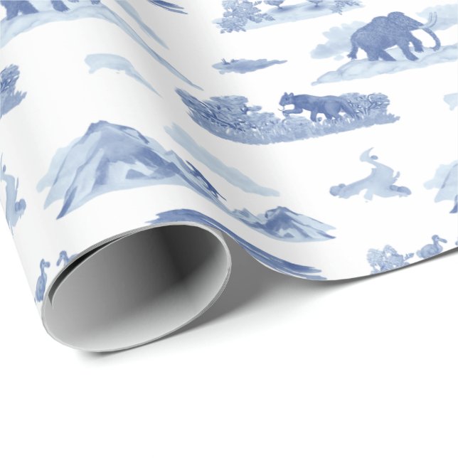 Extinct Animal Toile Geschenkpapier (Rolleneckpunkt)