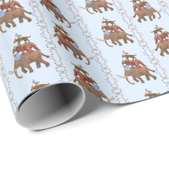 Extinct Animal Wrapping Paper Geschenkpapier (Rolleneckpunkt)