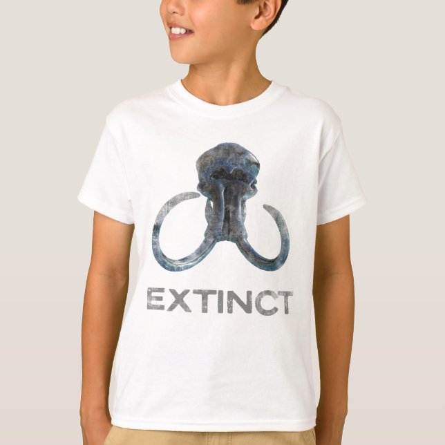 Extinct Wooly Mammoth Fossil Head Version 1 T-Shirt (Vorderseite)