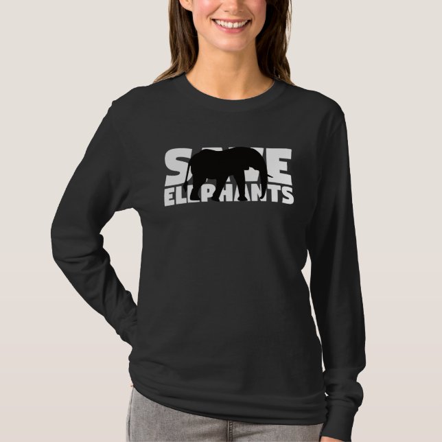 Extinction Endangered Animal Activist  Save Elepha T-Shirt (Vorderseite)