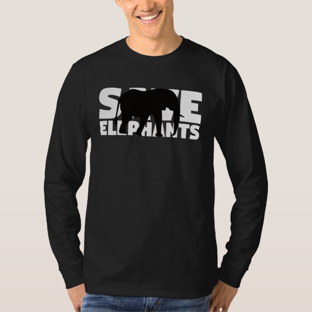 Extinction Endangered Animal Activist  Save Elepha T-Shirt (Vorderseite)