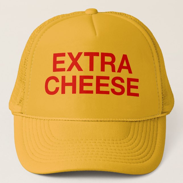 EXTRA CHEESE lustiger Slogan LKW-Hut Truckerkappe (Vorderseite)