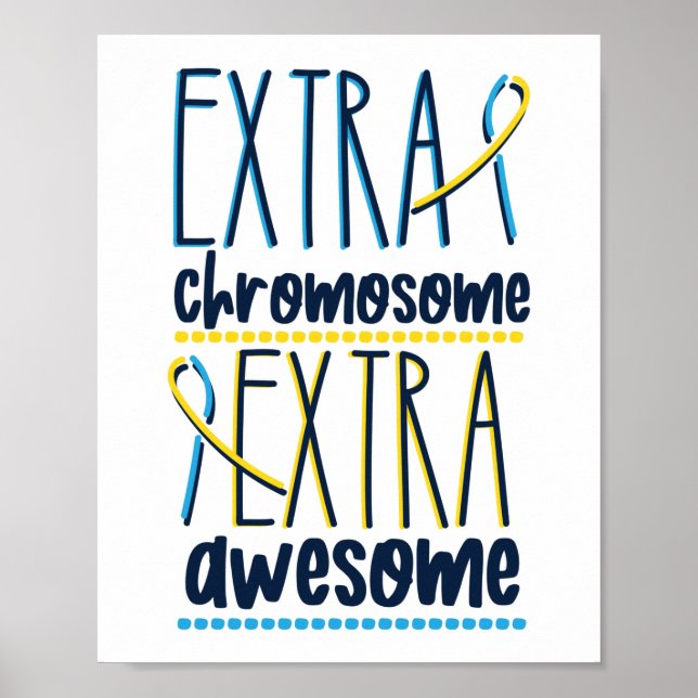 Extra-Chromosom Extra-Phantastisch-Down-Syndrom Poster (Vorne)