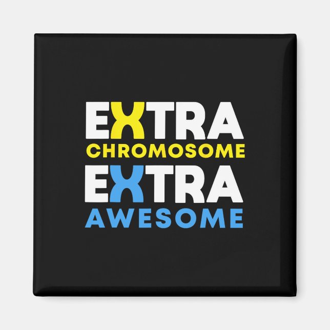 Extra-Chromosom Extra-Phantastisch-Down-Syndrom-So Magnet (Vorne)