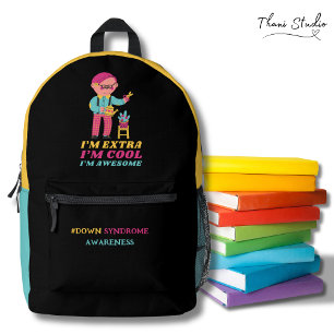 Extra Cooler Phantastischer Boy-Down-Syndrom-Sensi Bedruckter Rucksack