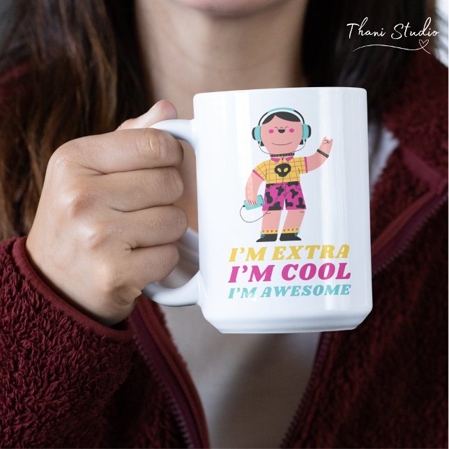Extra Cooles Phantastisches Girl-Down-Syndrom-Bewu Kaffeetasse (Von Creator hochgeladen)