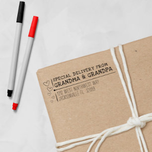 Extra Delivery Großeltern Rücksendeadresse Permastempel