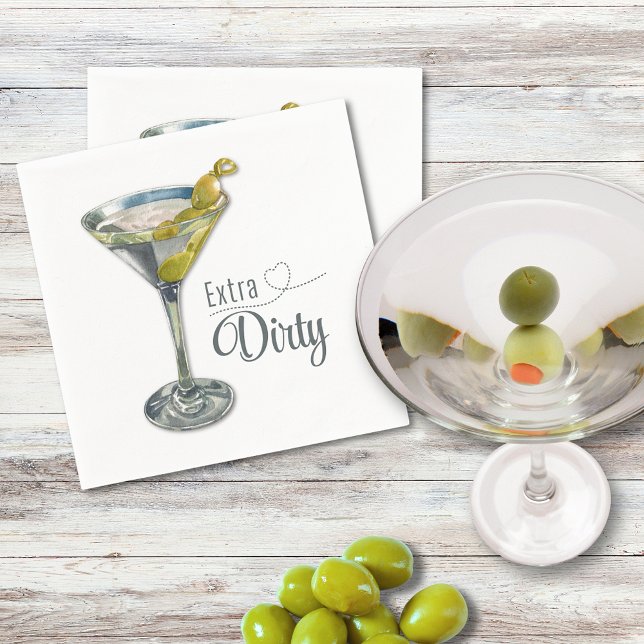 Extra Dirty Martini Cocktail Serviette (Von Creator hochgeladen)