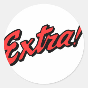 Extra! Exklusiv Runder Aufkleber