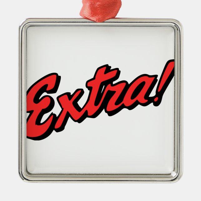Extra! Exklusiv Silbernes Ornament (Vorne)