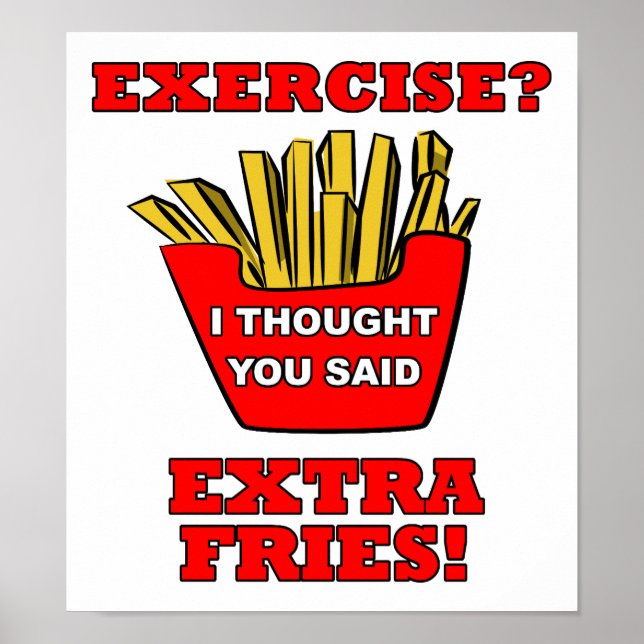 Extra Fries Funny Poster (Vorne)