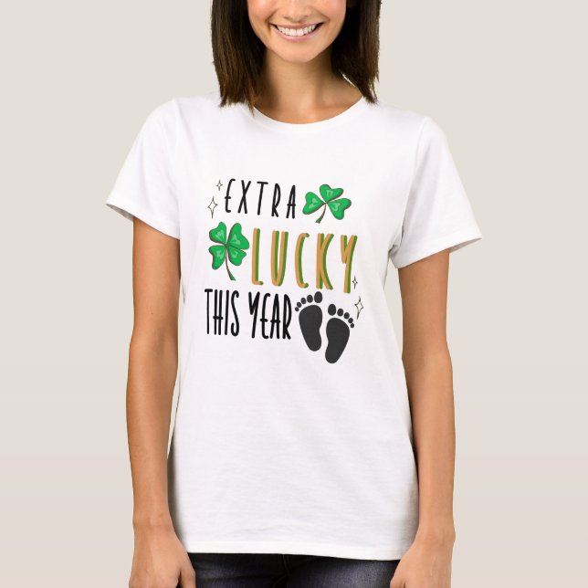 Extra Glück in diesem Jahr - St. Patrick's Day T-Shirt (Vorderseite)