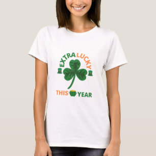 Extra glückliche irische dieses Jahr lustigen T - T-Shirt
