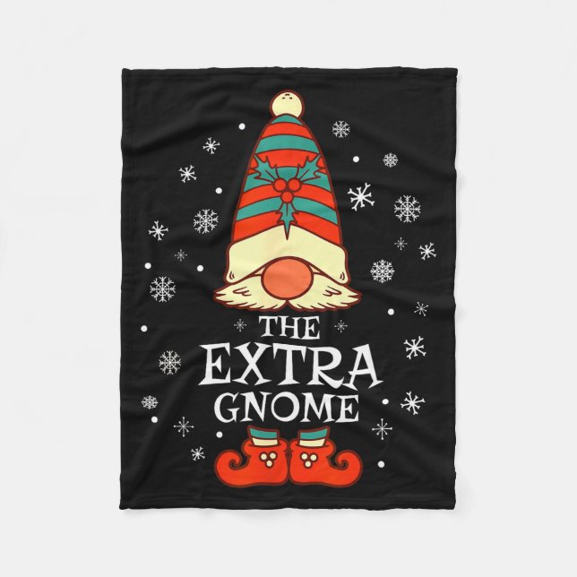 Extra Gnome Xmas Family Christmas  Fleecedecke (Vorderseite)