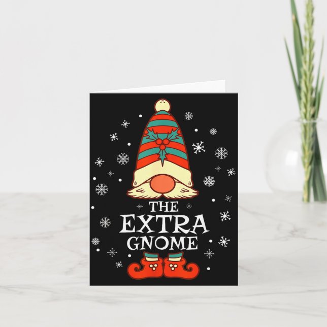 Extra Gnome Xmas Family Christmas  Karte (Vorderseite)