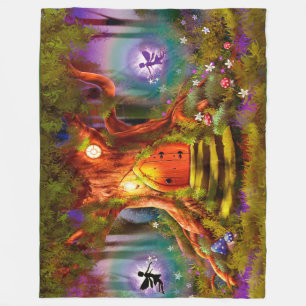 Extra große Fleecedecke Magic Fairy Tree