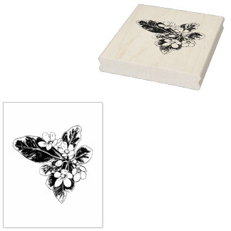 Extra große pflanzliche botanische Blume Stiele Bl Gummistempel