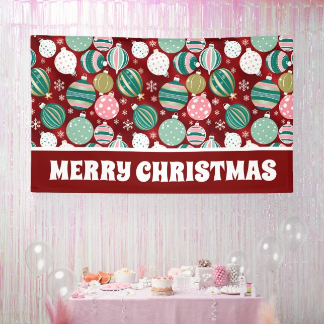 Extra Grosses Jahrgang Weihnachtsschmuck Schneeflo Banner (Party)