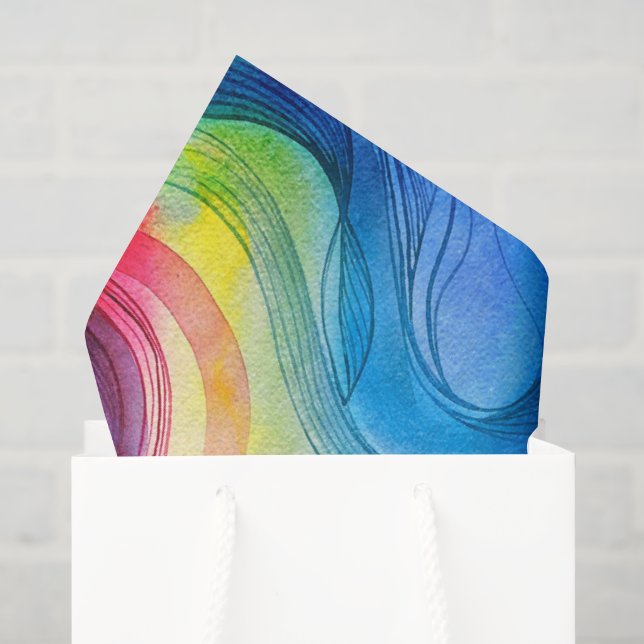 Extra helle Wasserfarbe  Seidenpapier (Geschenktüte)