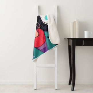 Extra Large Cozy Sherpa Blanket – Autumn Girl Art  Sherpadecke