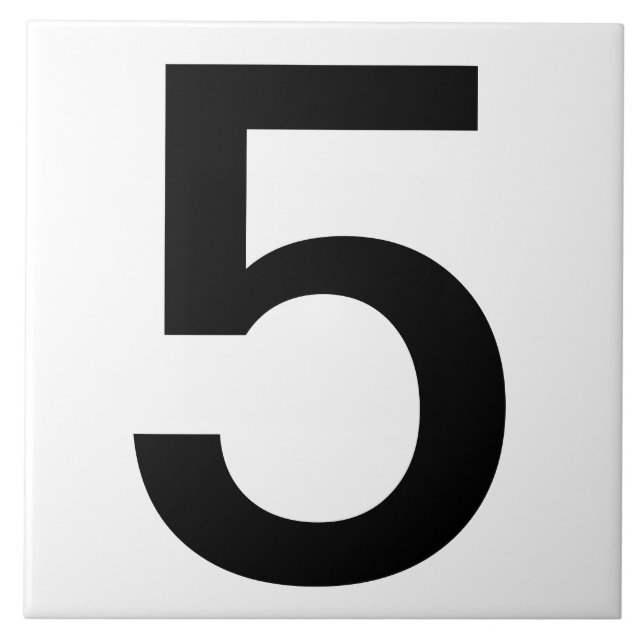 Extra Large House Number Tiles 6"x6" Fliese (Vorderseite)