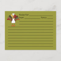 Extra Large Tucker Türkei Koch Rezept Card