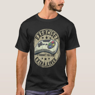 Extra Live Video Game Controller Retro Gamer Boy T-Shirt