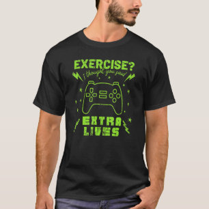 Extra Live Video Game Controller Retro Gamer Boy T-Shirt