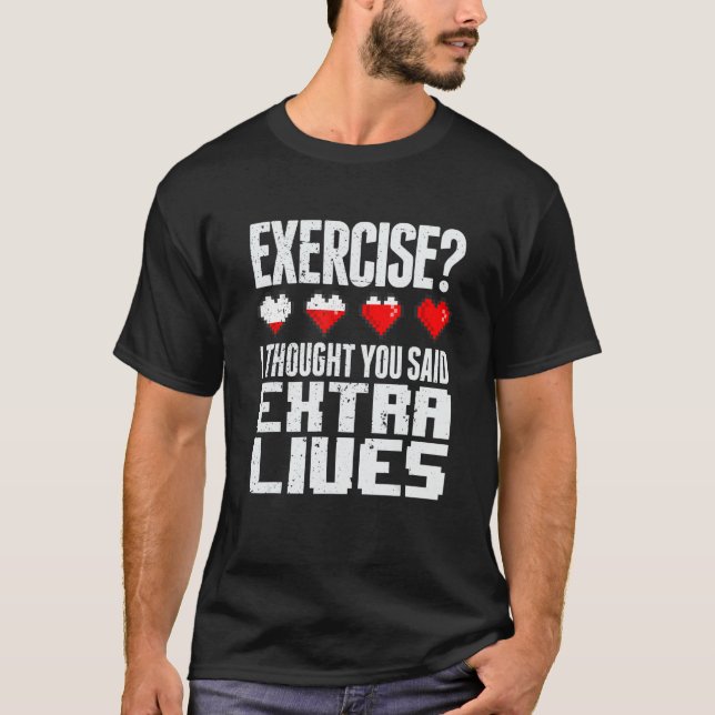 Extra Live Video Game Controller Retro Gamer Boy T-Shirt (Vorderseite)