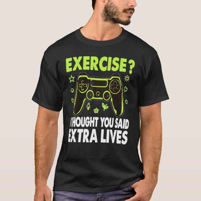 Extra Live Video Gamer Gamer Boys T-Shirt (Vorderseite)