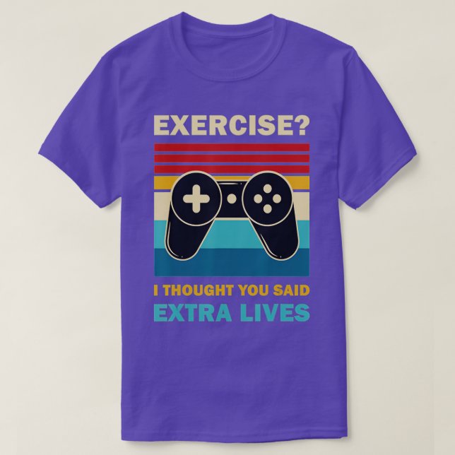 Extra Lives Funny Video Game Controller Retro (1) T-Shirt (Design vorne)